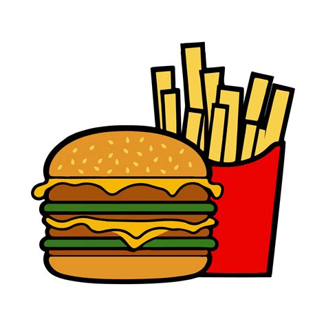 Hamburger And Fries Clip Art