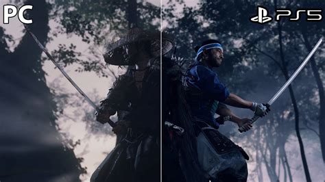 Ghost Of Tsushima Ps5 Vs Pc Trailer Graphics Comparison 4k Youtube