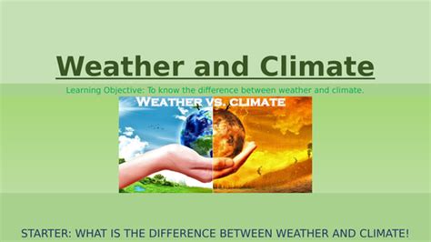 Weather And Climate Powerpoint Teaching Resources