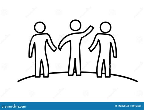 Group Of People Teamwork Silhouette Stock Illustration Illustration