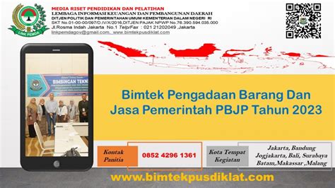 Info Bimtek Pengadaan Barang Dan Jasa Pemerintah PBJP Tahun 2023