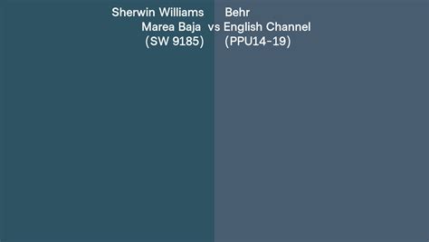 Sherwin Williams Marea Baja Sw Vs Behr English Channel Ppu