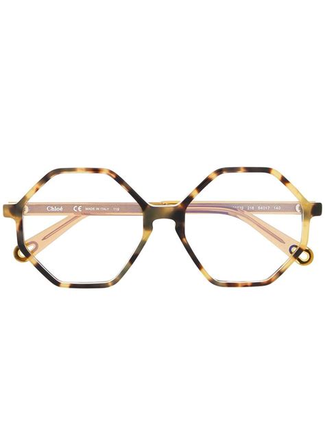 Chloé Octagon Glasses in Yellow | Lyst