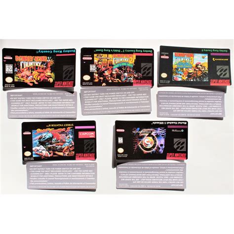 Labels Etiquetas Frente E Verso Para Cartucho Super Nintendo Snes