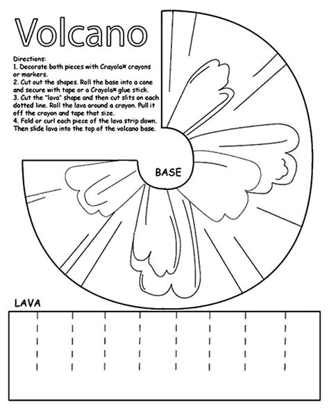 Types Of Volcano Activity Sheet