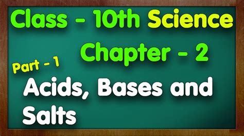 Class 10 Science Chapter 2 Acids Bases And Salts Class 10 Science