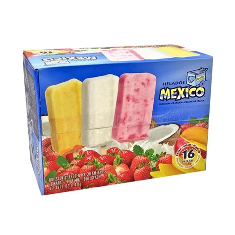 Helados Mexico Ice Cream Bars Strawberry Coconut Mango Each