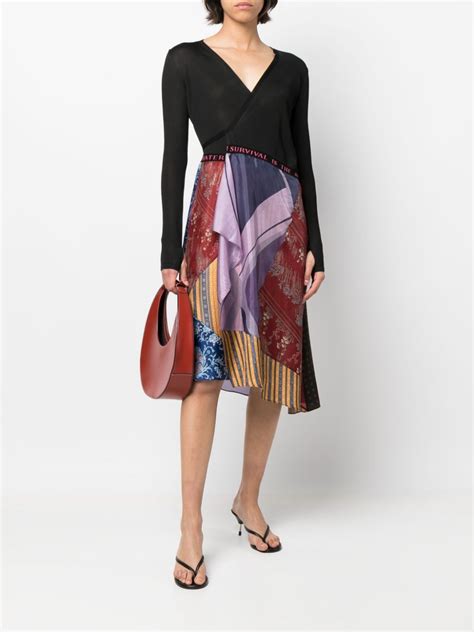 Marine Serre Silk Scarves Hybrid Wrap Dress Farfetch