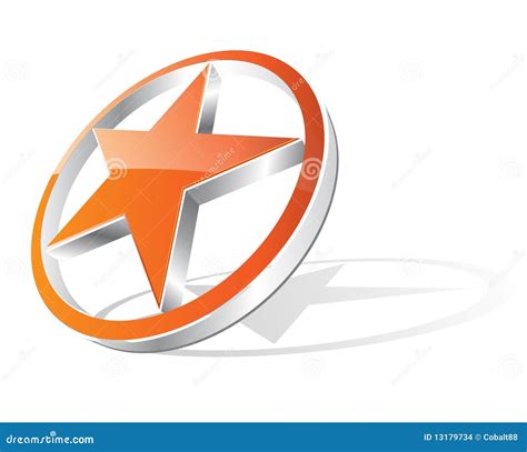 3d Orange Star - Logo Stock Images - Image: 13179734