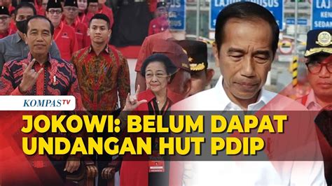 Jawaban Jokowi Ditanya Soal Kehadirannya Di Hut Pdip Youtube