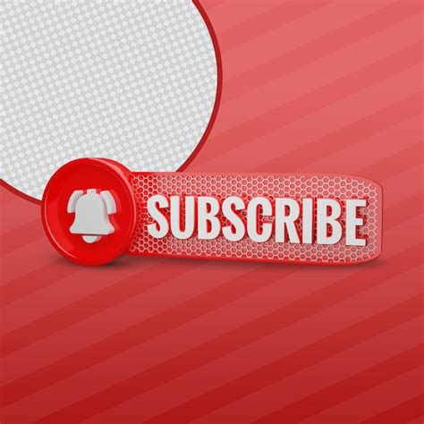 Premium Psd Youtube Subscriber With Bell Icon 3d Render