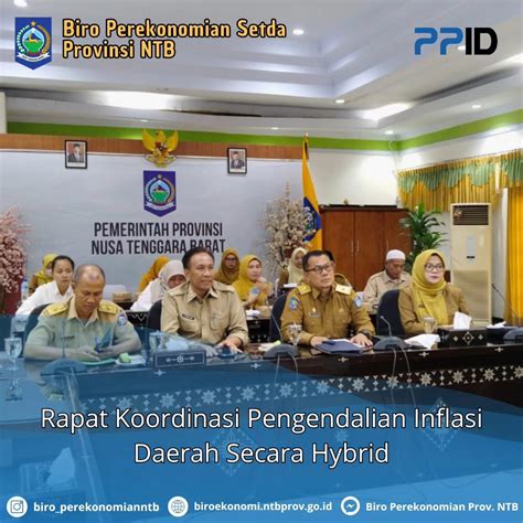 Rapat Koordinasi Pengendalian Inflasi Daerah Secara Hybrid Biro