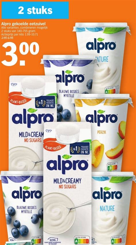 Alpro Gekoelde Eetzuivel Alle Variaten Stuks Promotie Bij Albert Heijn