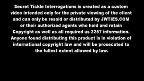 Secret Tickle Interrogations Part Streaming Hardcore Tickling Clips Sale