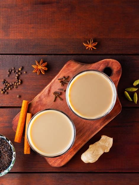 Premium Photo Indian Masala Chai Tea With Spices In Cups