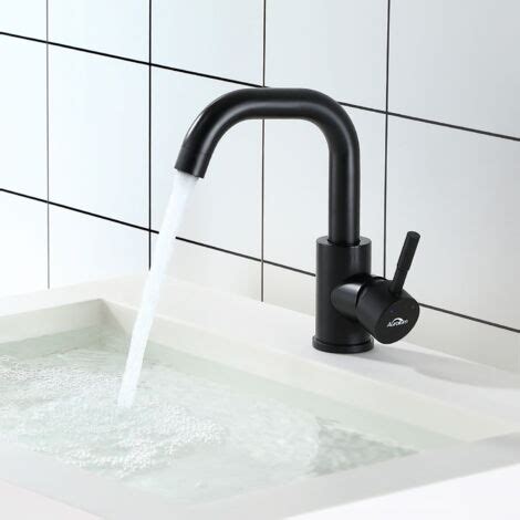 Auralum Grifo de baño Mezclador de lavabo giratorio 360 con desagüe