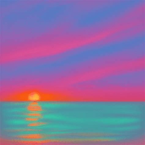 Pastel Ocean Sunset Graphic · Creative Fabrica