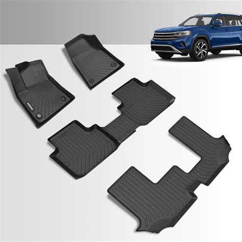 Anbingo Floor Mats Custom Fit For 2023 2022 2018 Volkswagen Atlas 7 Seat Bench