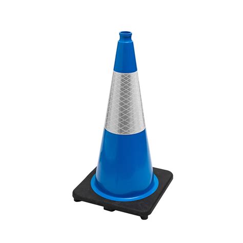 Traffic Cones 700mm Black Base Hivis