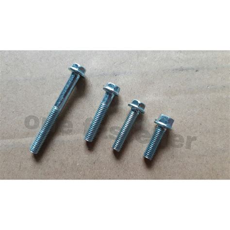 Jual Baut Flange Bolt M6x35 Putih Kunci 8 Blok Mesin Cvt Baut 10 6mm