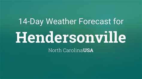 Hendersonville, North Carolina, USA 14 day weather forecast