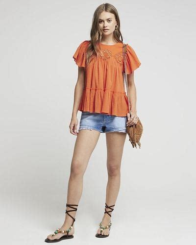 River Island Cut Out Tops For Women Lyst