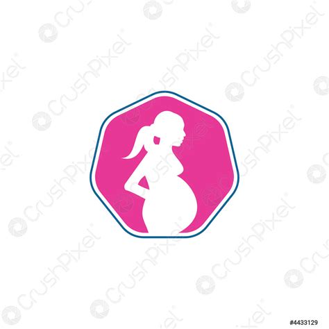 Pregnant Woman Logo Pregnant Women Vector Icon Stock Vector 4433129