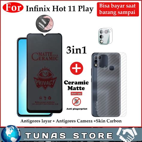 Jual Paket In Antigores Anti Spy Infinix Hot Play Hot Play