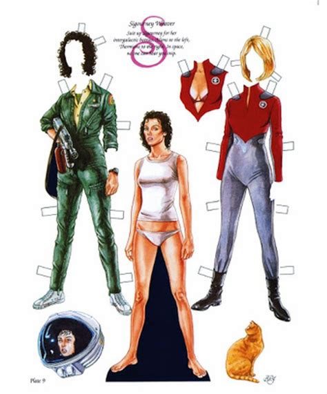 Sigourney Weaver Paper Doll By Bruce Patrick Jones Paper Dolls Movie