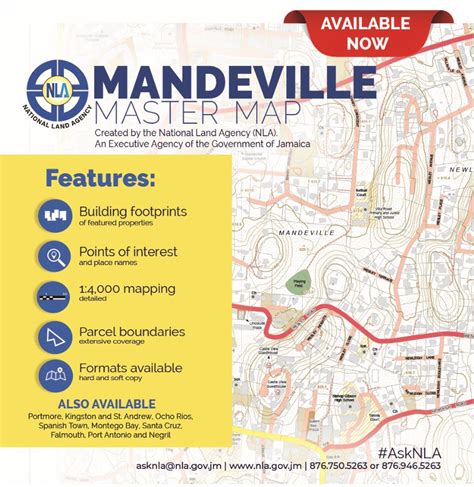 Mandeville Master Map Our Newest Product National Land Agency One