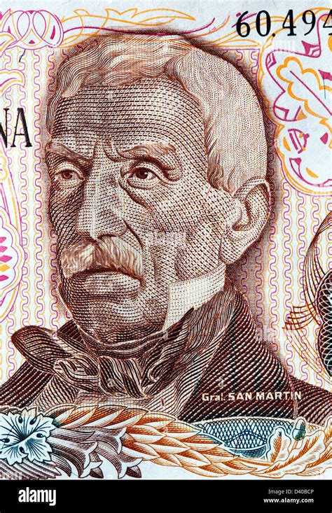 Portrait Of General Jose De San Martin From Pesos Banknote