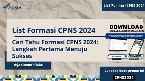 List Formasi CPNS 2024 Cari Tahu Formasi CPNS 2024 Langkah