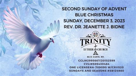 Trinity Lutheran Church Blue Earth Mn Blue Christmas Live Stream