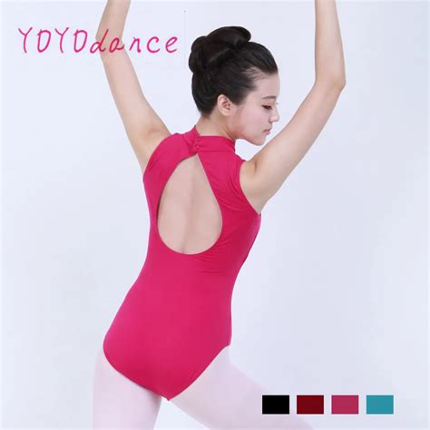 Sexy Backless Unitard Adult Black Sleeveless Dance Practice Leotard