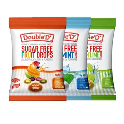 Double D Sugar Free Clear Mint Lemon And Lime Drops Mix Candy Birthday T Individual Package Low