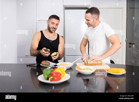 Gay Couple Cooking Together Hi Res Stock Photography And Images Alamy