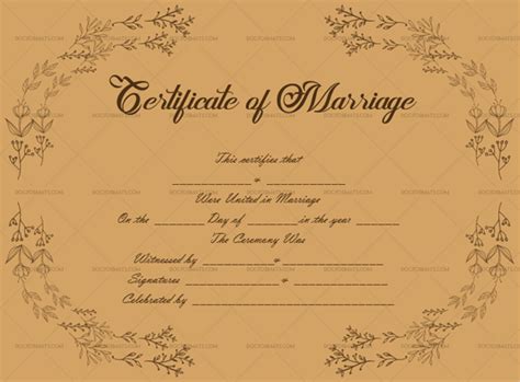 22+ Editable Marriage Certificate Templates (Word and PDF Format)