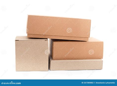 Brown Cardboard Boxes Stock Photo Image Of Package 267580882