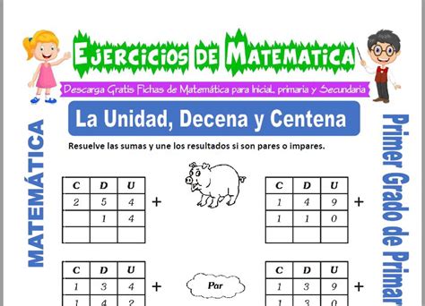 Ejercicios De La Unidad Decena Y Centena Para Primero De Primaria