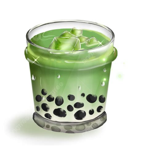 Boba PNG Picture Matcha Boba Illustration Png Matcha Boba