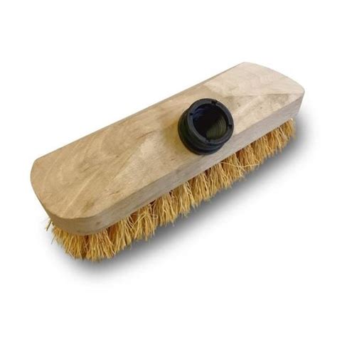 Balai Brosse Lave Pont Cm En Chiendent Monture Bois Douille