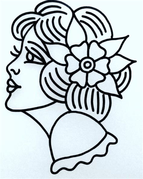 A Drawing Of A Woman S Head With Flowers In Her Hair And The Words I