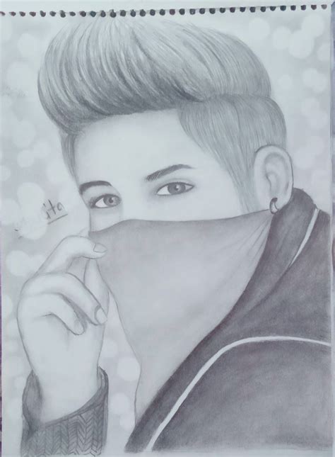 A handsome attitude boy sketch in 2022 | Boy sketch, Pencil drawings of girls, Hair sketch