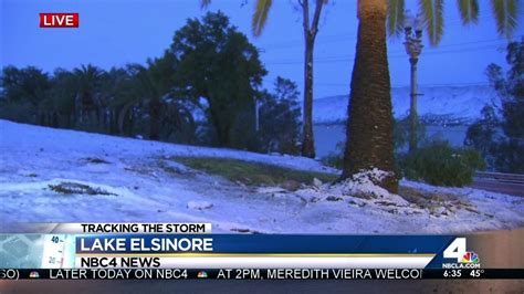 Storm Brings Snow to Lake Elsinore – NBC Los Angeles