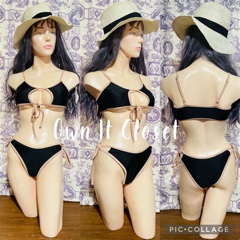 Bandeau Swimsuit Mini Thong Bikini Set Shopee Philippines