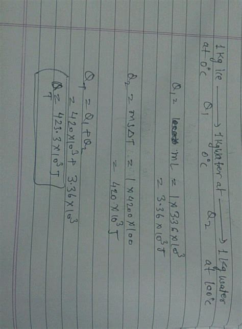 7 I Calculate The Amount Of Heat Required To Convert 1kg Of Ice O C