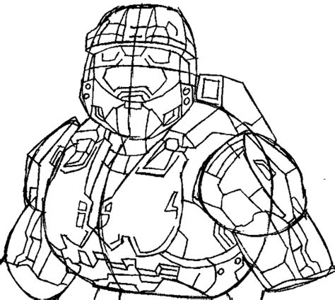 How To Draw Spartans From Halo With Easy Step By Step Drawing Tutorial