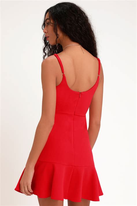 Cute Red Mini Dress Little Red Dress Fit And Fare Dress