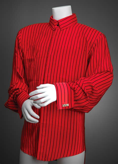 Prince's Custom-Made Red Striped Shirt with "Sexy"