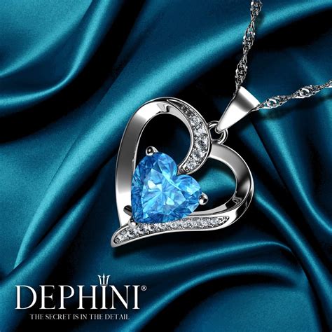 DEPHINI Collana A Forma Di Cuore In Argento Sterling 925